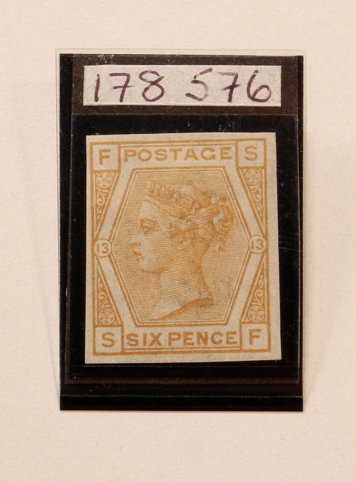Stamps - QV 1873 6d pale buff PL.13 very fine and fresh, unused own gum, imprimatur of this rare ' - Image 2 of 3