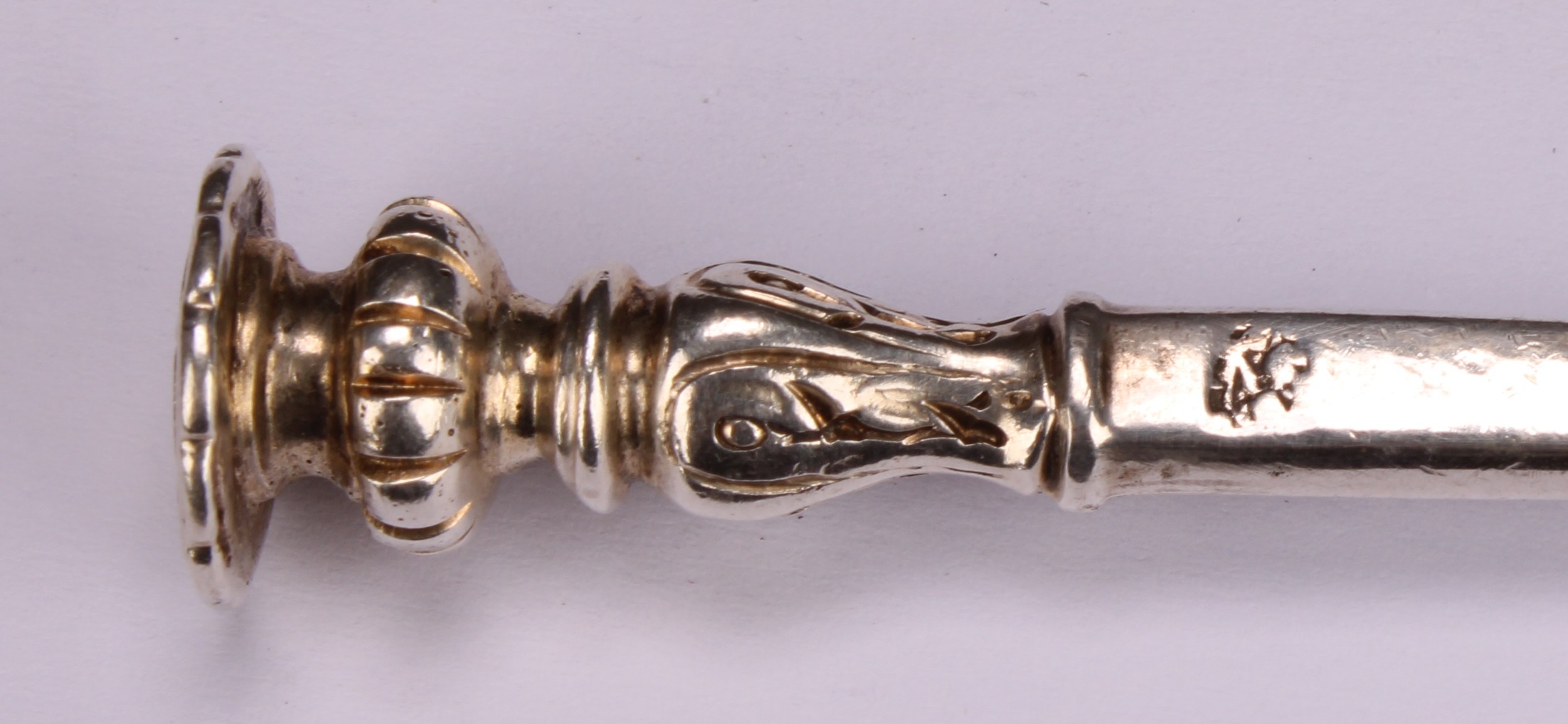 A Charles I Provincial silver seal top spoon, 18cm long, c.1640 - Image 5 of 7