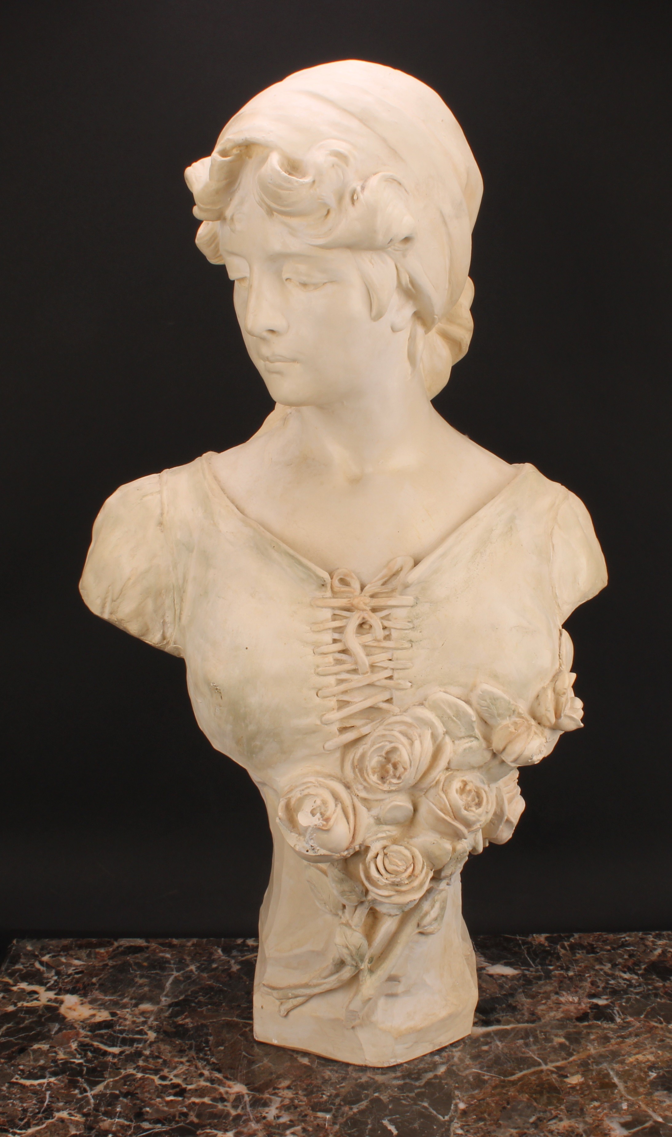 Continental School, a composition bust, Isabella, 72cm high - Image 2 of 6