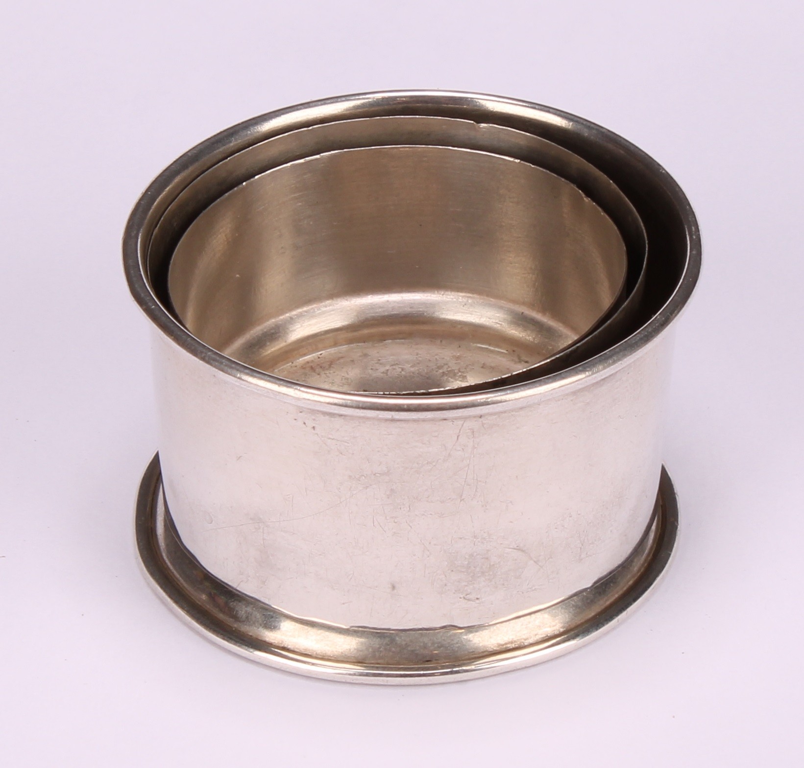 A George V silver collapsible travelling beaker, 8cm high, Birmingham 1912 - Image 3 of 4