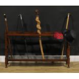 A Victorian mahogany walking stick, cane or umbrella stand, of country house proportions, turned