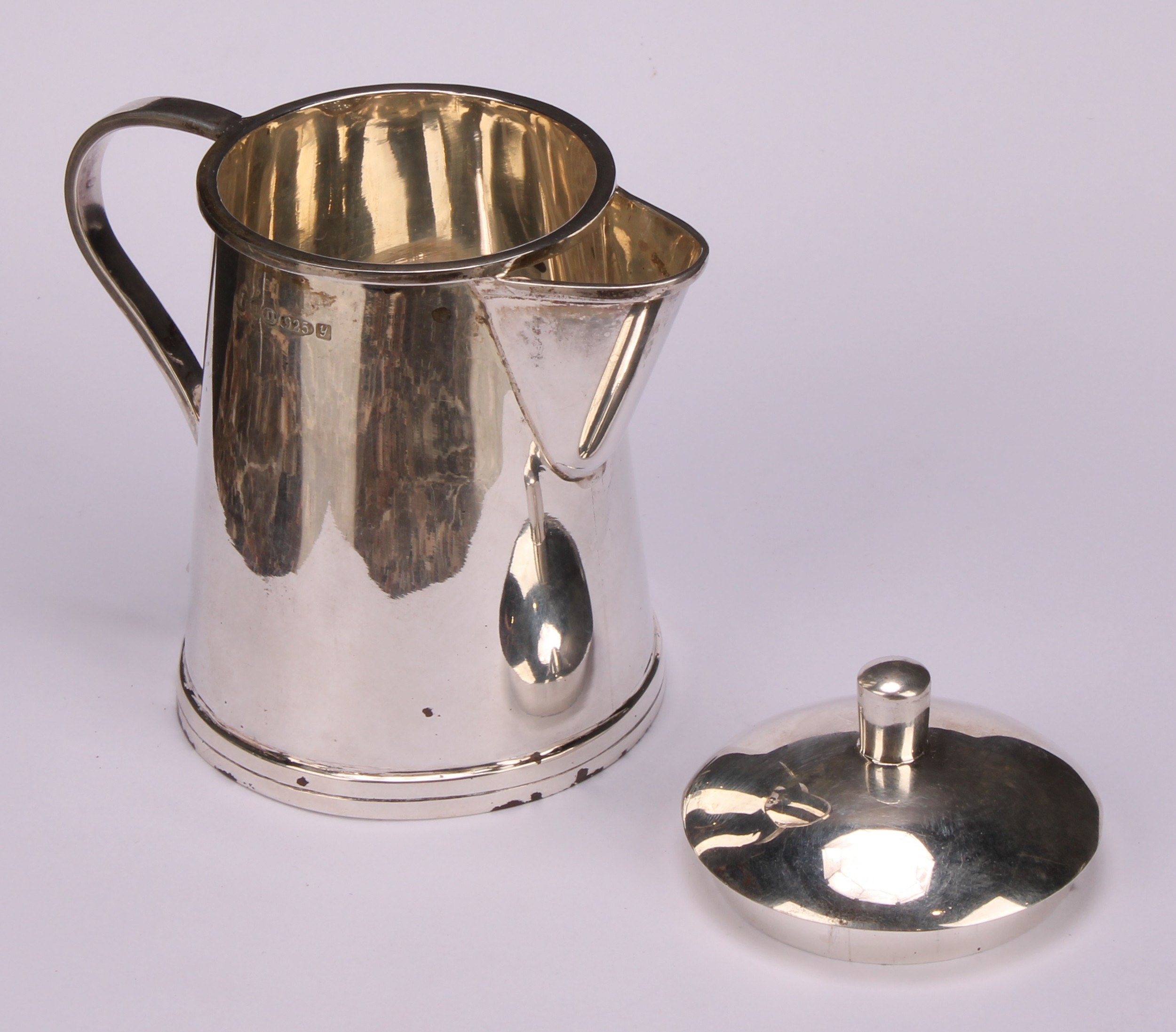 An unusual silver novelty covered cream jug, as a dairy can, inscribed Cream, 9.5cm high, import - Image 4 of 6