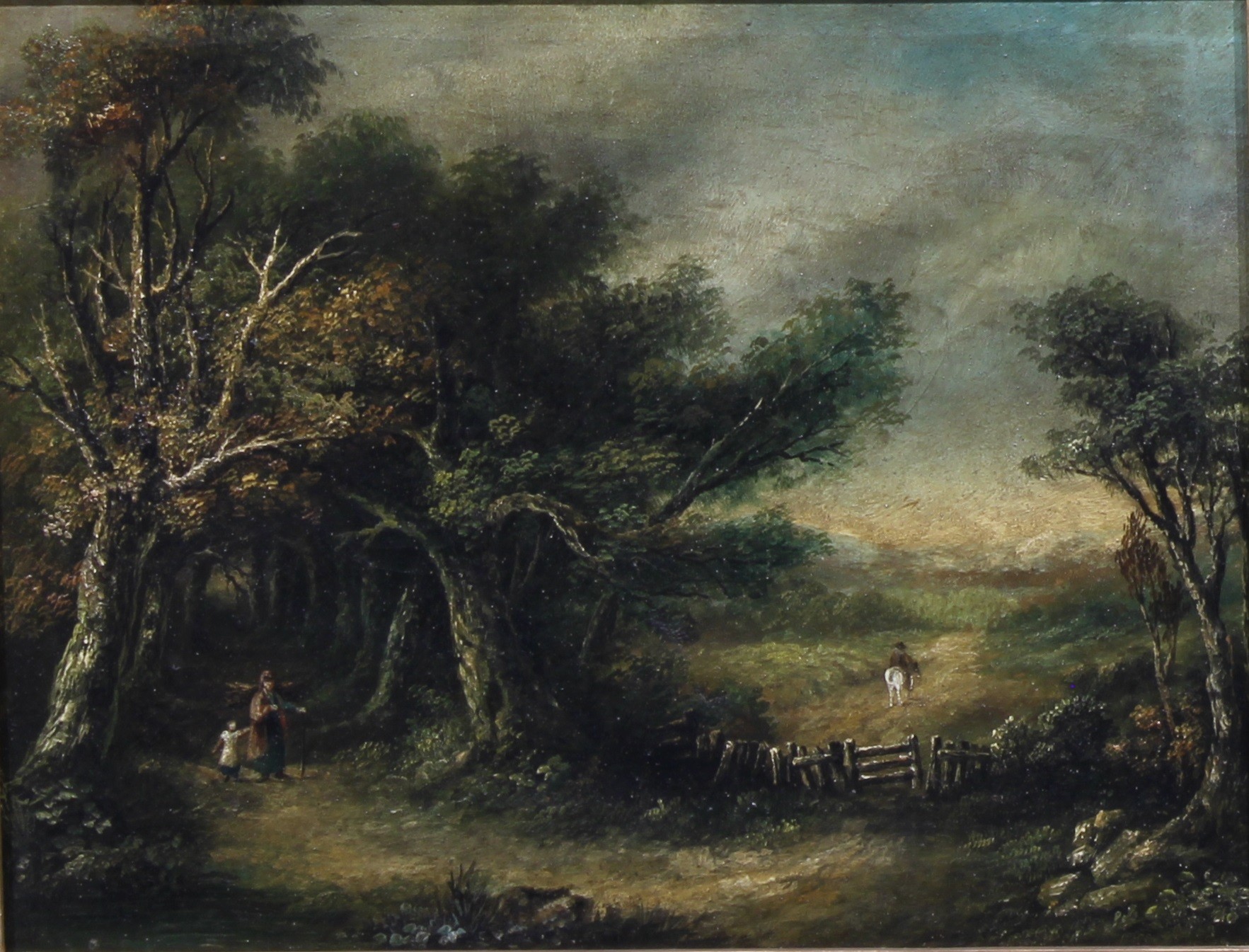 R. Pembery (19th century) a pair, The Homestead and The Gathering, one signed, oils on canvases, - Image 2 of 5