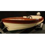 A vintage mid-20th century Broom day cruiser or river boat, Billy, 4.11m hull, 1.52m beam, year of