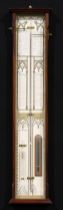 A 20th century mahogany weather station barometer, after the 19th century Admiral Fitzroy’s
