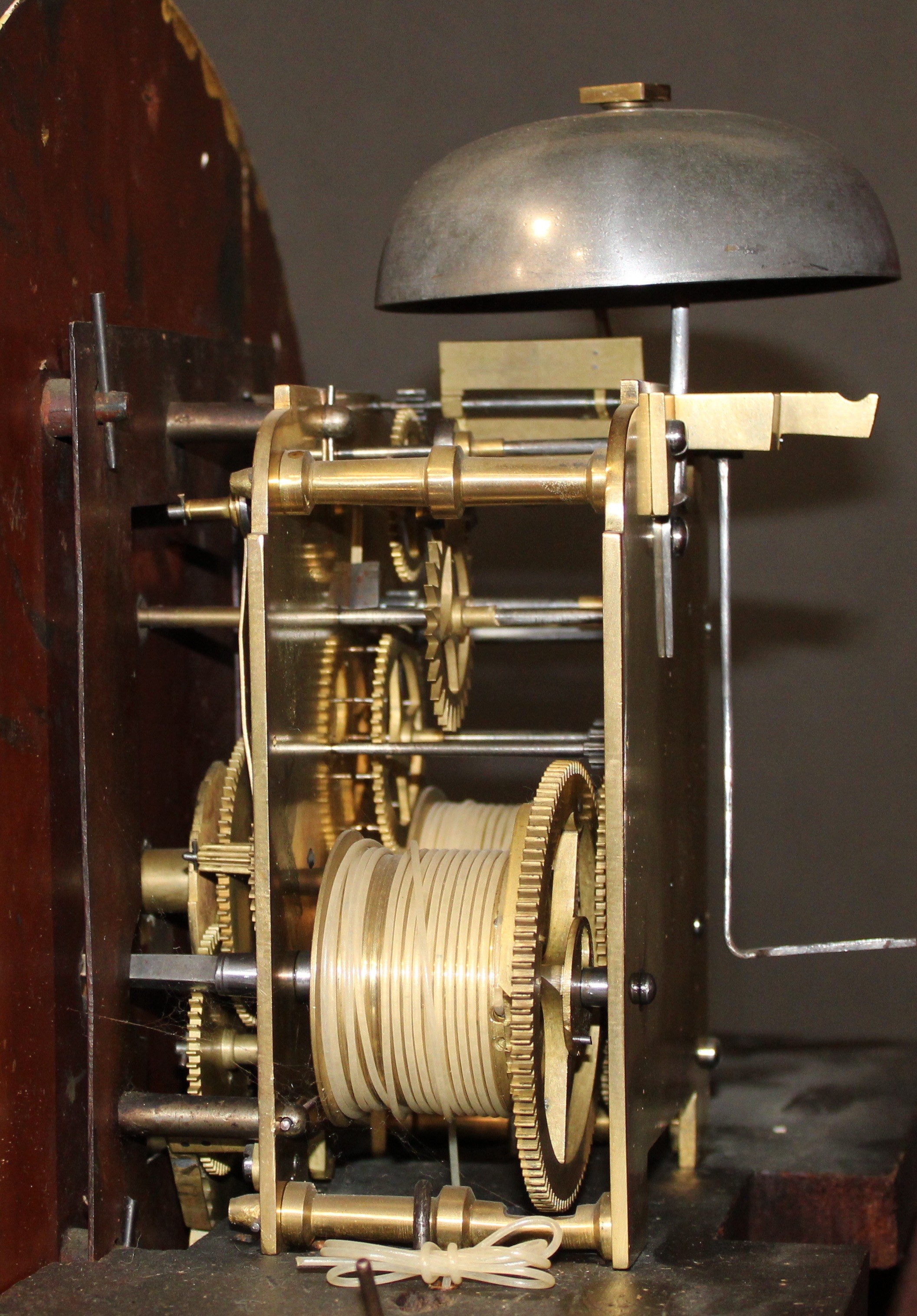 A Victorian mahogany longcase clock, 35cm circular dial inscribed Thos Moore Derby, Roman - Image 6 of 6