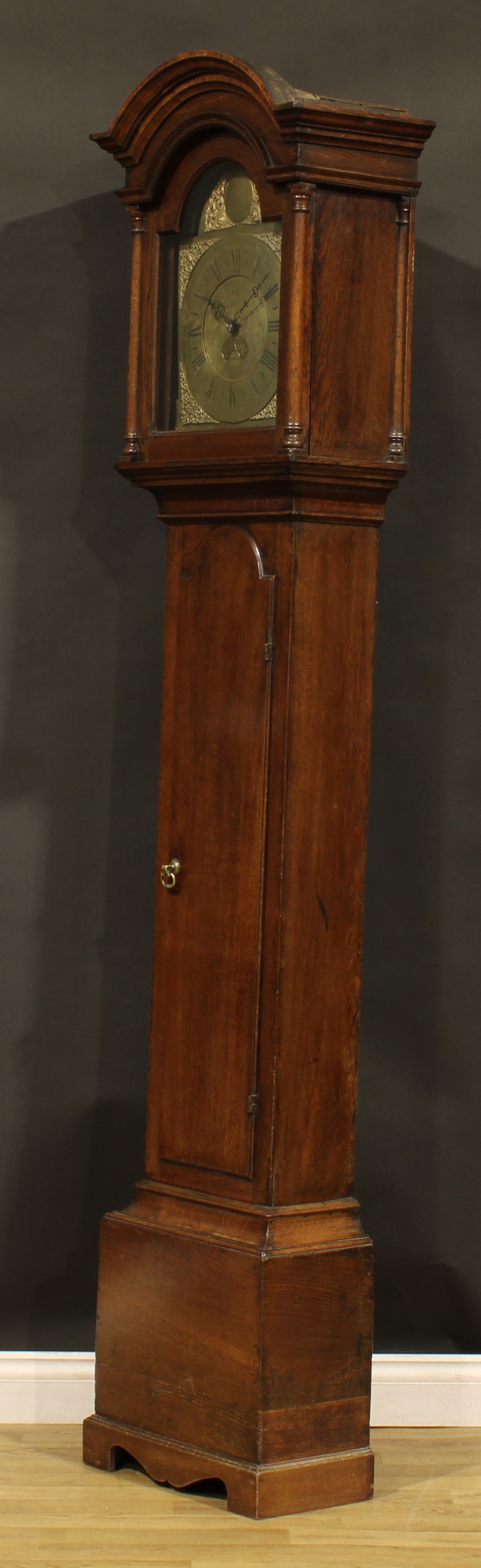 An 18th century Oxfordshire Quaker longcase clock, 30.5cm arched brass dial inscribed Richard - Image 3 of 6