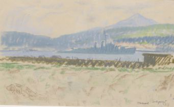 Patrick Leonard (Irish School), H.R.H.A. (1918-2005) Naval Exercise Off Dollymount, Dublin, 1953