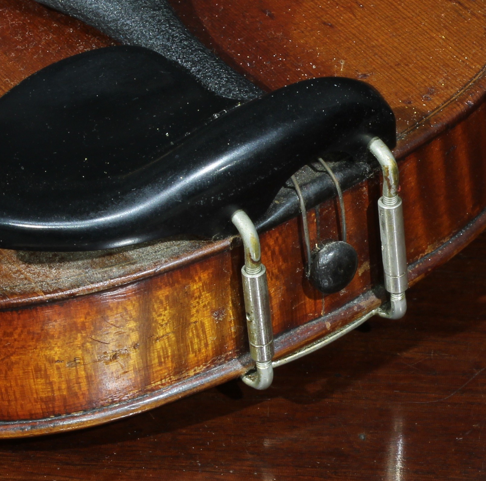 A violin, the two-piece back 36cm long excluding button, Stradiuarius 1721 label, ebonised tuning - Image 6 of 10