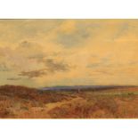 William Herbert Allen (Exh.1889) On the Moors signed, watercolour, 24cm x 34cm