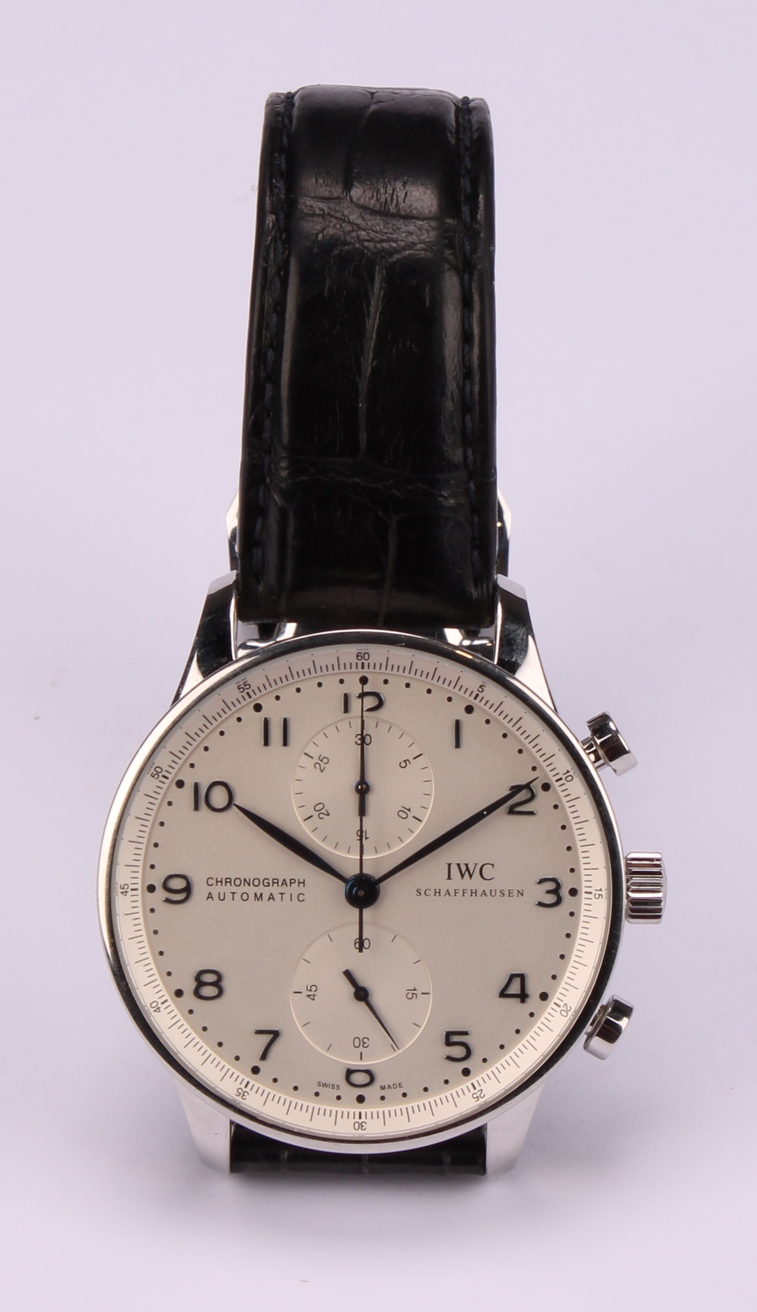 An IWC [International Watch Company] Schaffhausen stainless steel chronograph automatic - Image 2 of 5