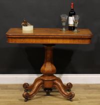 A Victorian oak card table, by William Constantine & Company (fl. 1834-1882), bears label FROM