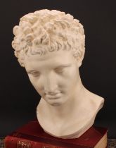 A museum composition facsimile, head of Hermes, after the antique, Musée du Louvre roundel, 44cm