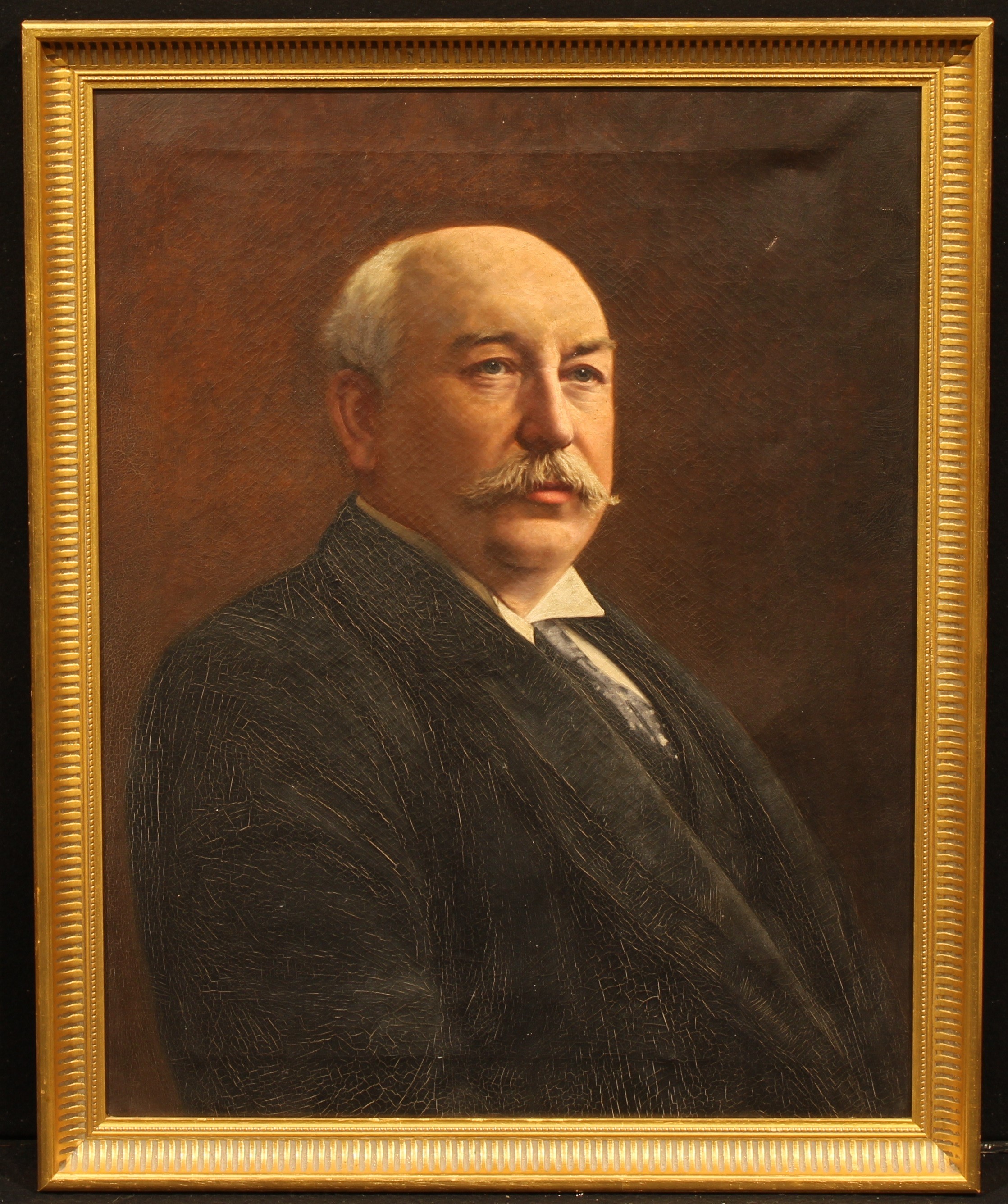 English School (first-half 20th century) Portrait of a Gentleman, oil on canvas, 70cm x 54.5cm - Image 2 of 3