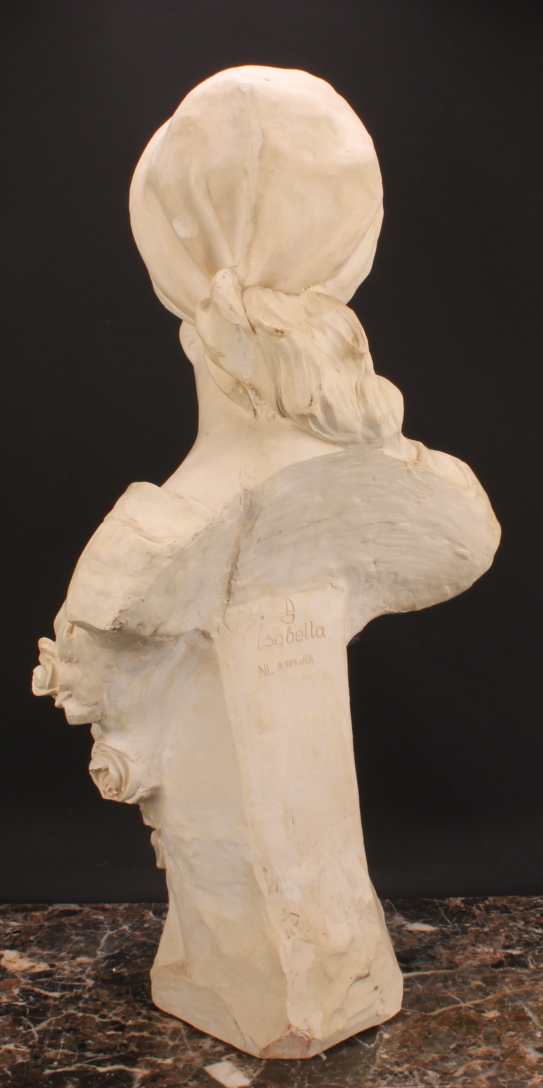 Continental School, a composition bust, Isabella, 72cm high - Image 5 of 6