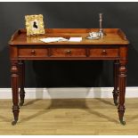 A George IV mahogany chamber side table, in the manner of Gillows of Lancaster and London, stamped