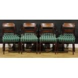 A set of eight Post-Regency mahogany bar-back dining chairs, comprising six side chairs and a pair