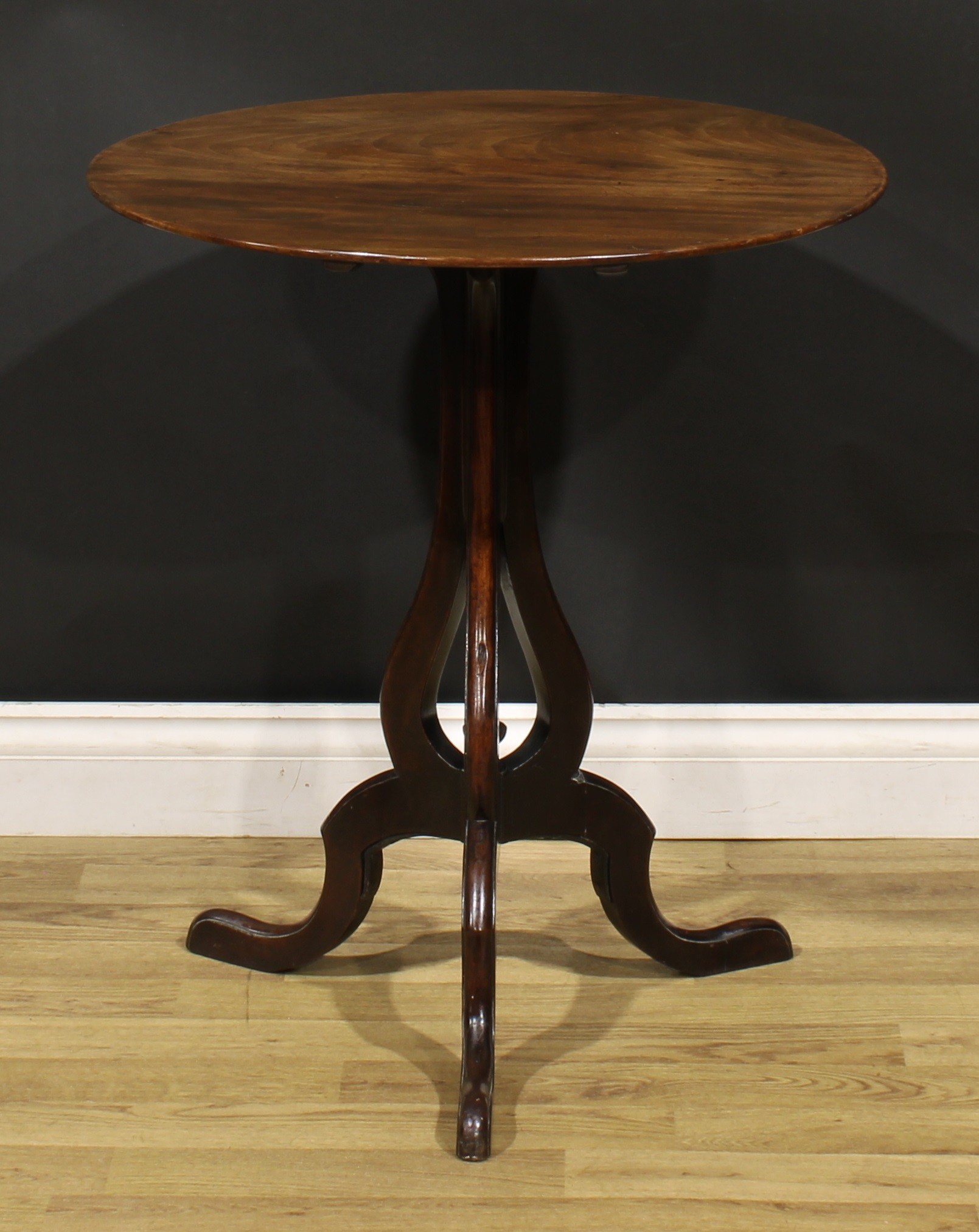 A George III mahogany tripod table, based on a design by Thomas Chippendale, circular tilting top, - Image 2 of 4