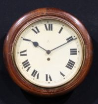 An early 20th century German railway or school timepiece, by Hamburg Amerikanische Uhrenfabrik, 30.