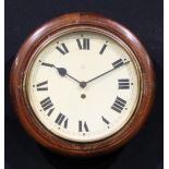 An early 20th century German railway or school timepiece, by Hamburg Amerikanische Uhrenfabrik, 30.