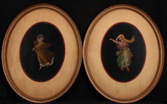 Italian School (19th/early 20th century) A pair, Allegorical Figures, After the Antique, oil on