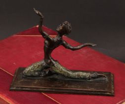 Tom Merrifield (1932-2021), a bronze figure, Janie, numbered 1/75, 17cm wide