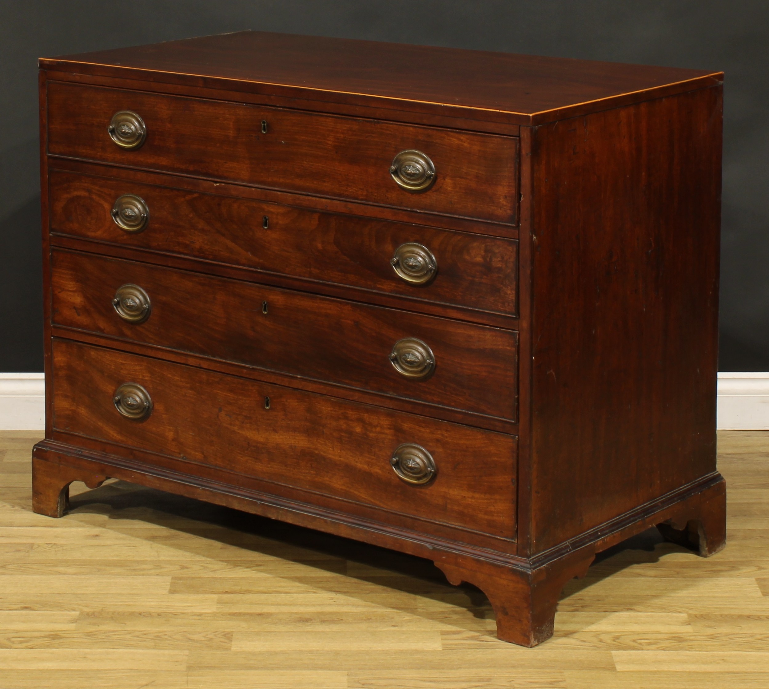 A George III mahogany caddy top discernible bachelor’s chest, by John Folgham (fl. c. 1750–1803), - Image 8 of 9
