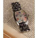 ***LOT WITHDRAWN ***A Franck Muller of Geneve stainless steel watch, Crazy Color Dreams (sic.),