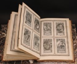 An album of 19th century engravings, hand-scrivened frontispiece inscribed 'A Collection of Prints