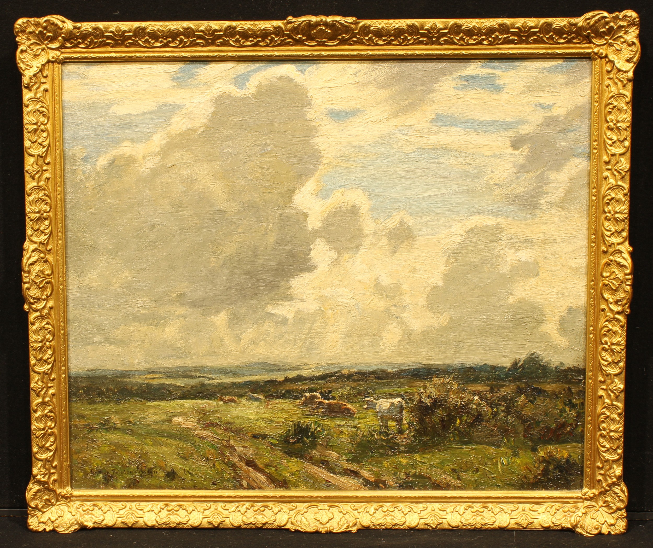Arthur A. Friedenson (1872–1955) Anticipating the Rain, Dorset, signed and dated 1912, oil on - Image 2 of 4