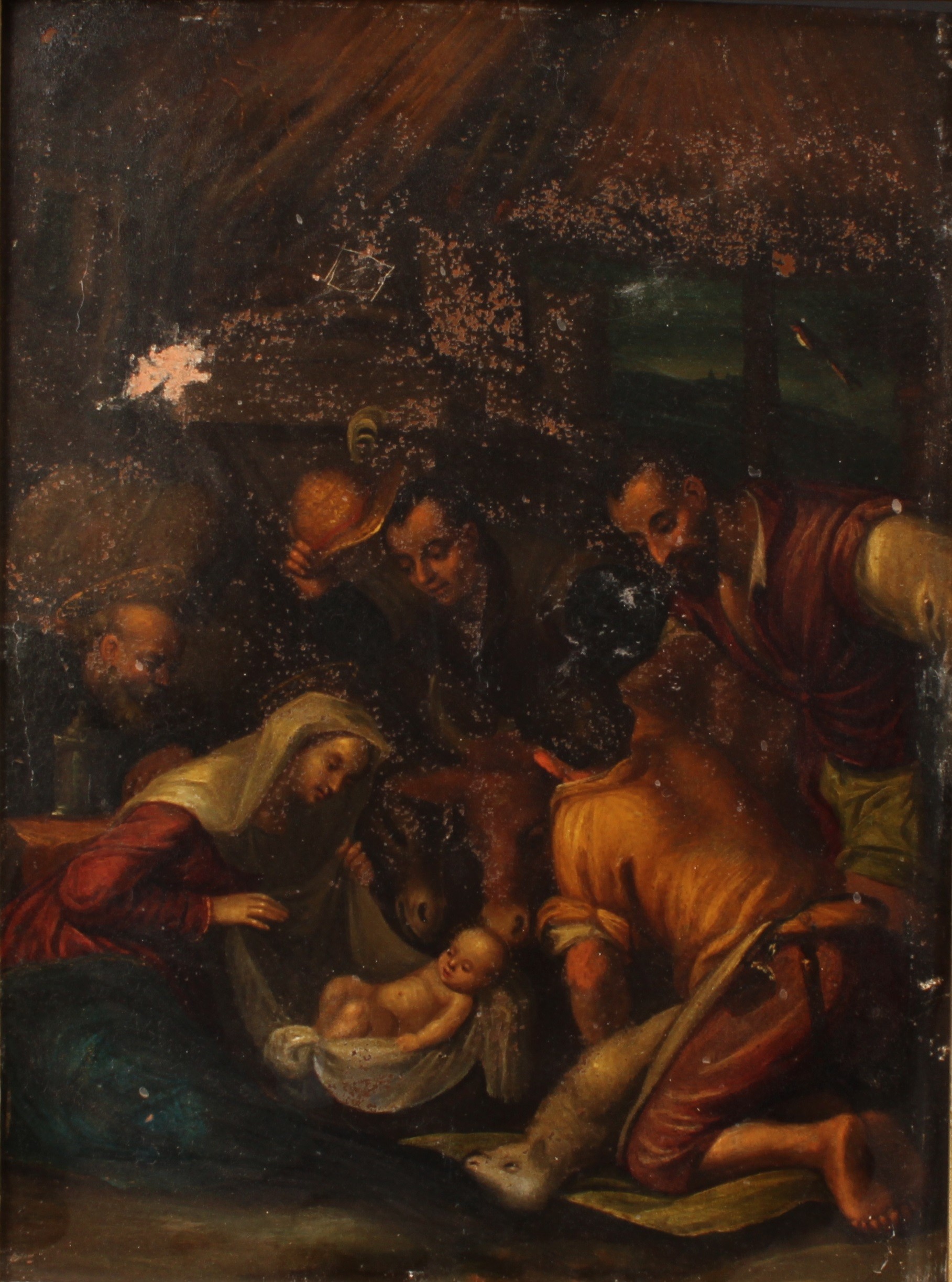 Continental School (18th/19th century) After Giacomo Bassano, The Adoration Of The Shepherds oil - Image 2 of 5