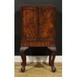 A 19th century Irish mahogany connoisseur’s enclosed collector’s specimen cabinet, rectangular top