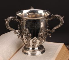 Sport - Football - an E.P on copper tyg-form facsimile trophy cup, 3/4 Sized Replica of the Original