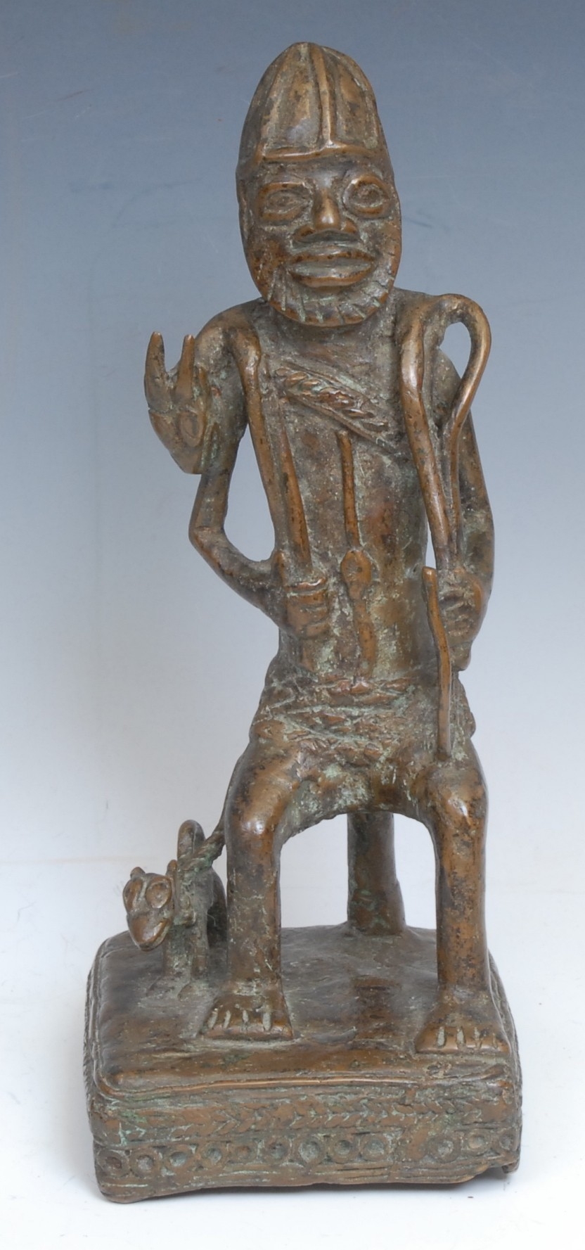 Tribal Art and the Eclectic Interior - a Nigerian bronze Benin bust, of a male warrior, half - Image 2 of 5