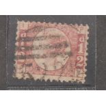 Stamps - QV 1870 1/2d bantam pl.9, good used, one very small perf nick