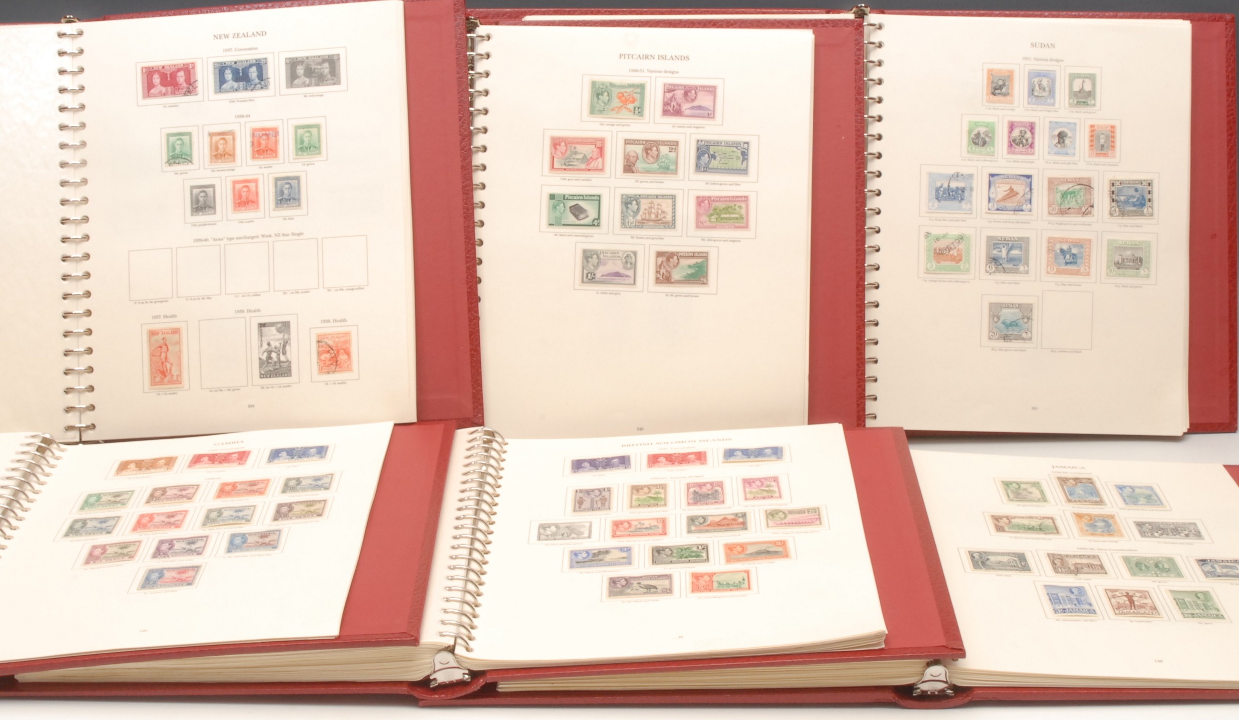 Stamps - GVI Stanley Gibbons British Commonwealth issues 1936 - 1952 housed in six red binders - Image 2 of 4