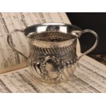 Irish Botanical and Horticultural Interest - an Edwardian silver porringer, of early 18th century