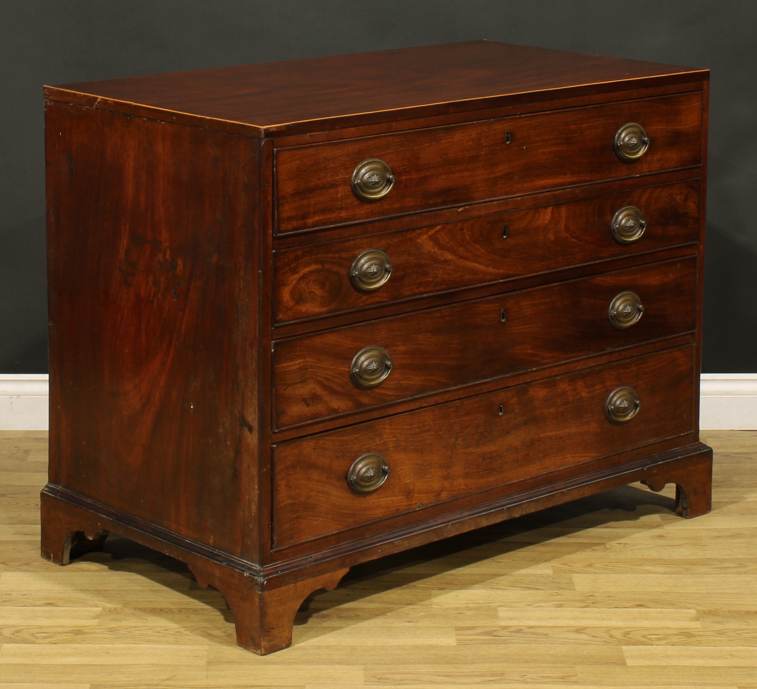 A George III mahogany caddy top discernible bachelor’s chest, by John Folgham (fl. c. 1750–1803), - Image 7 of 9