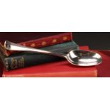 An early George III Irish silver Hanoverian pattern table spoon, 20.5cm long, Christopher Skinner,