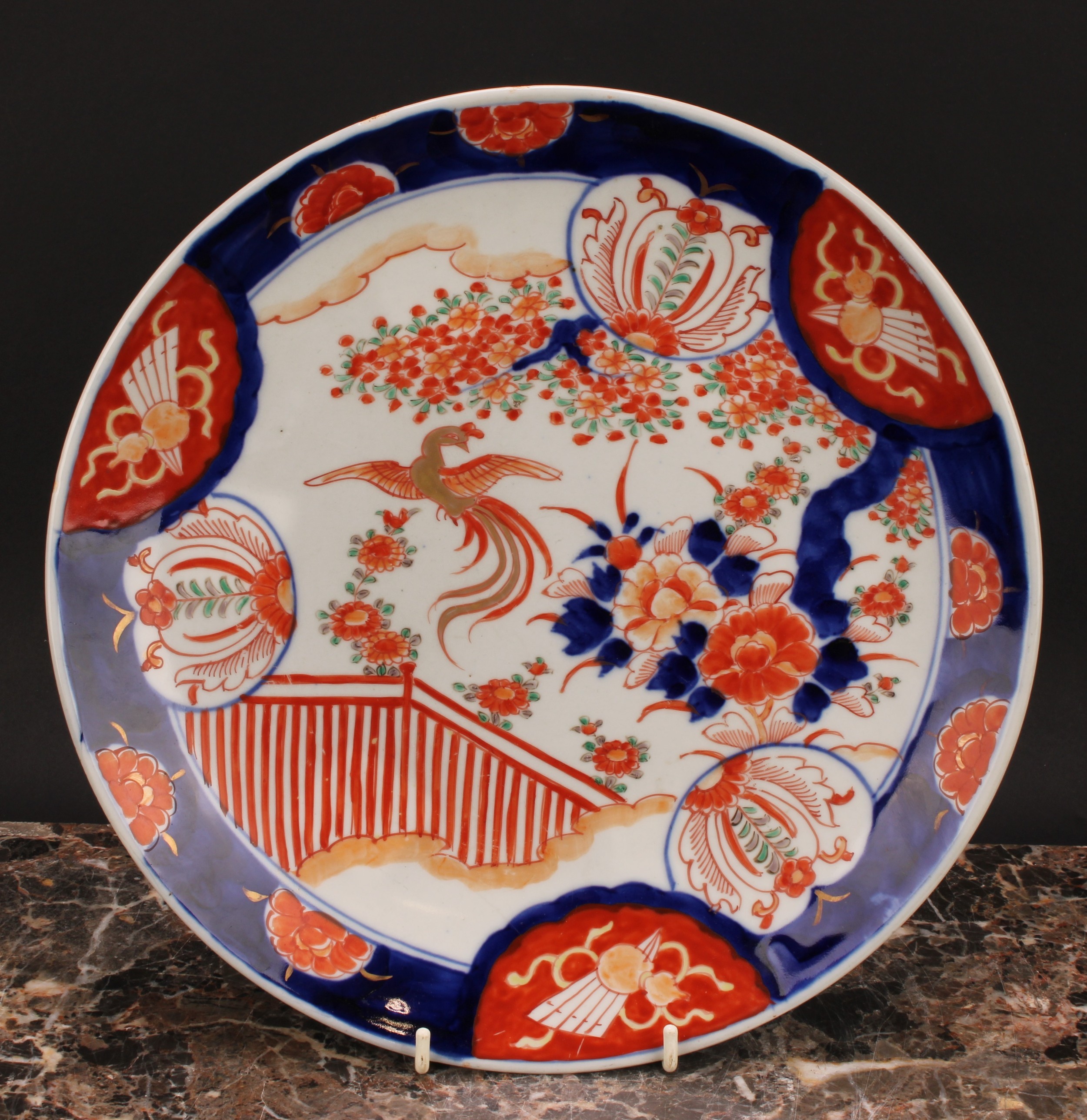 A Japanese circular dish, painted in the Imari palette, 30.5cm diam, Meiji period; others, - Image 8 of 10