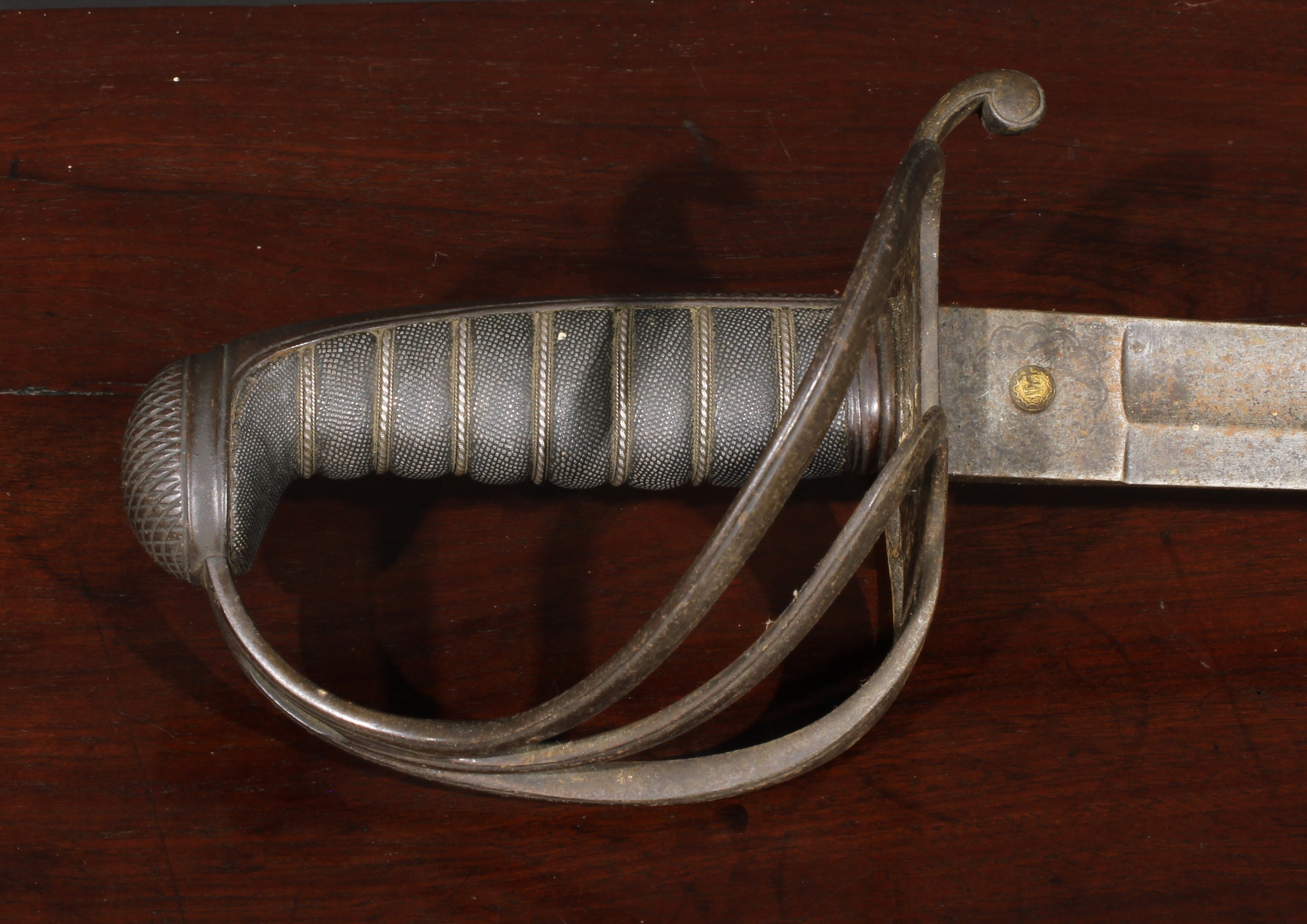 A Victorian 1821 pattern officer’s sword, by Wilkinson, 89.5cm single edge fullered blade etched - Image 3 of 3