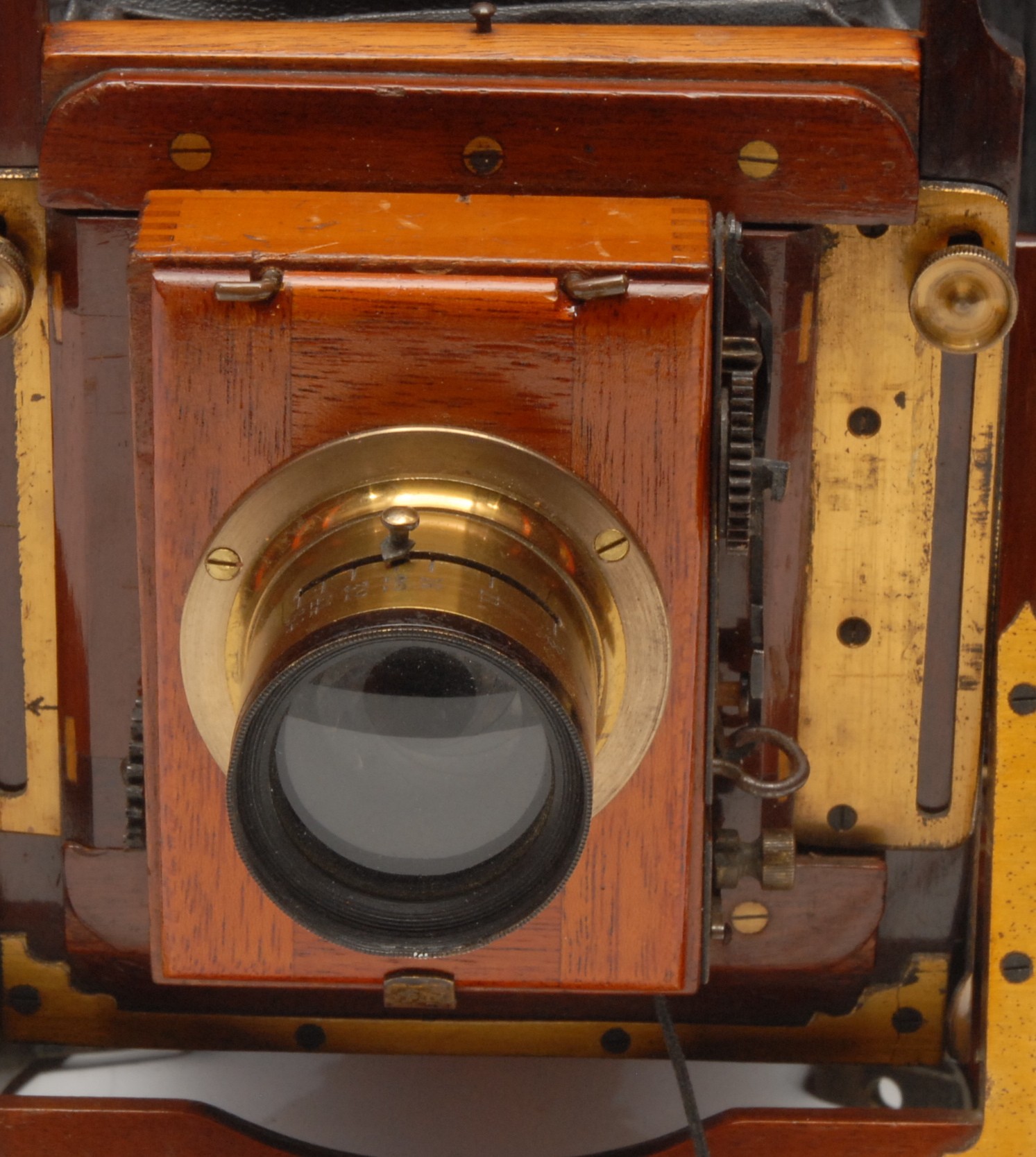 Photography - A W. Butcher & Sons "The National Camera", half-plate folding camera, mahogany body, - Image 3 of 6