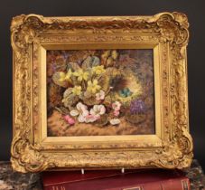 English School (19th century) Still Life, Bird's Nest, Eggs and Blossom oil on canvas, 19.5cm x 24.