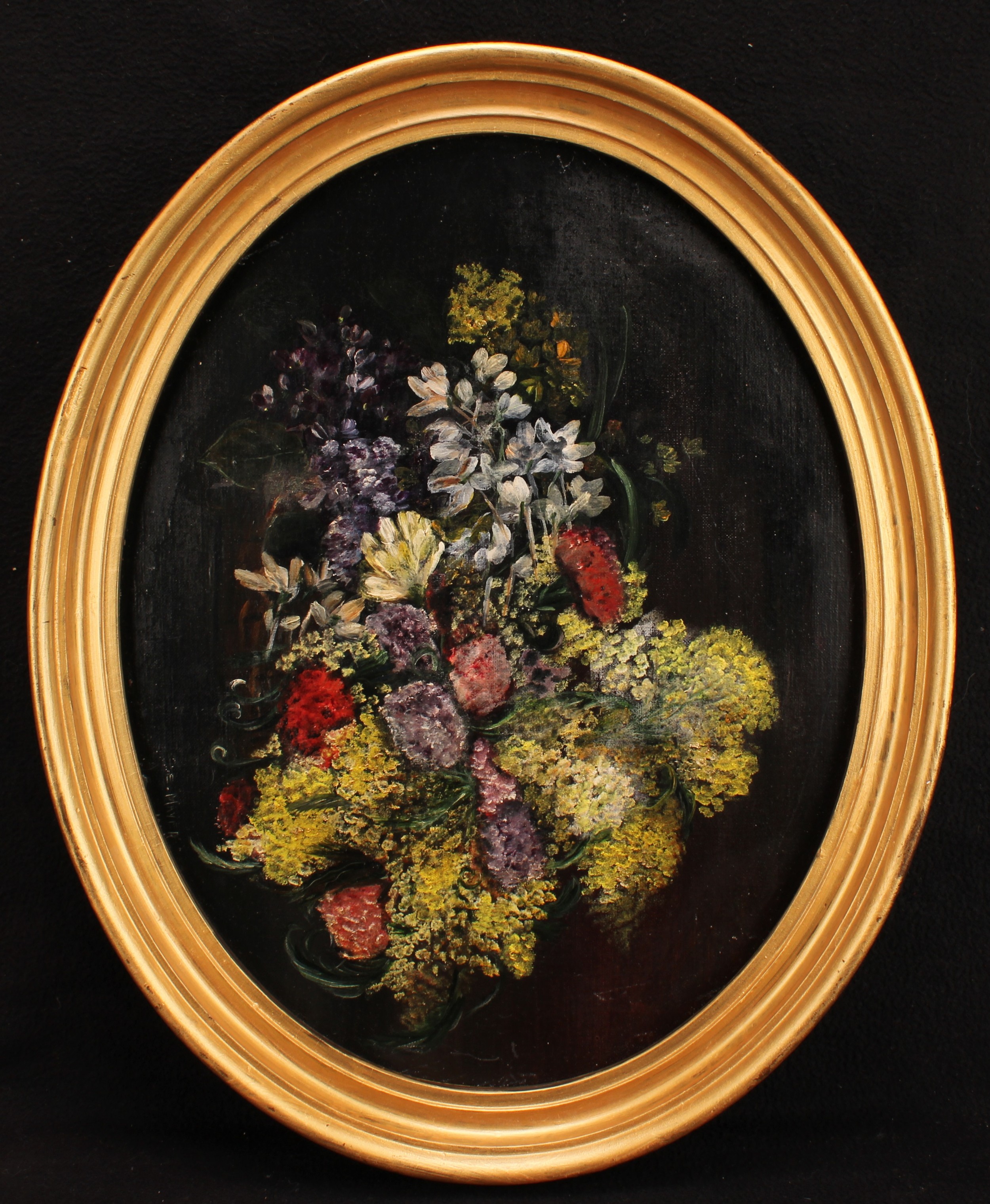 E. Mayer (early 20th century) Still Life, Flowers, signed, oil on canvas, 34cm x 44cm - Image 2 of 4