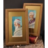 Orientalist School (early 20th century) a pair, Moorish Gentleman, indistinctly signed,