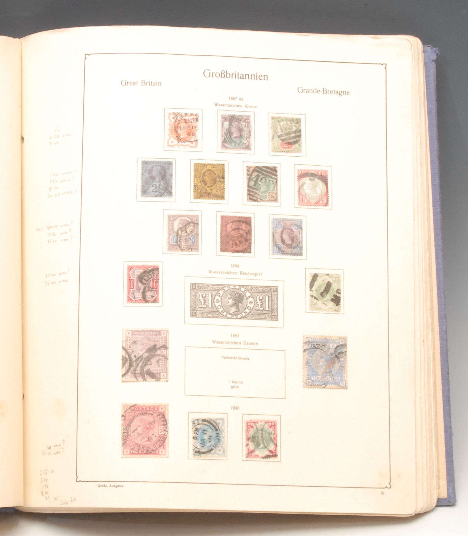 Stamps - QV - QEII illustrated album, 1880's - 1953, QV - EVII both to 10/- GV sets, GVI sets, etc - Image 2 of 3