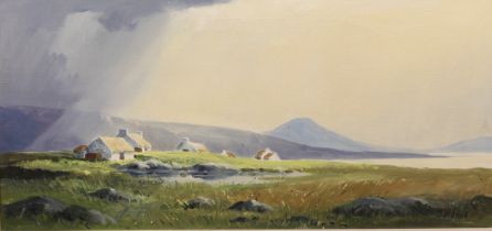 Sean O'Neill (Irish, 20th century) Donegal, Ireland, signed, oil on canvas, 39cm x 80cm
