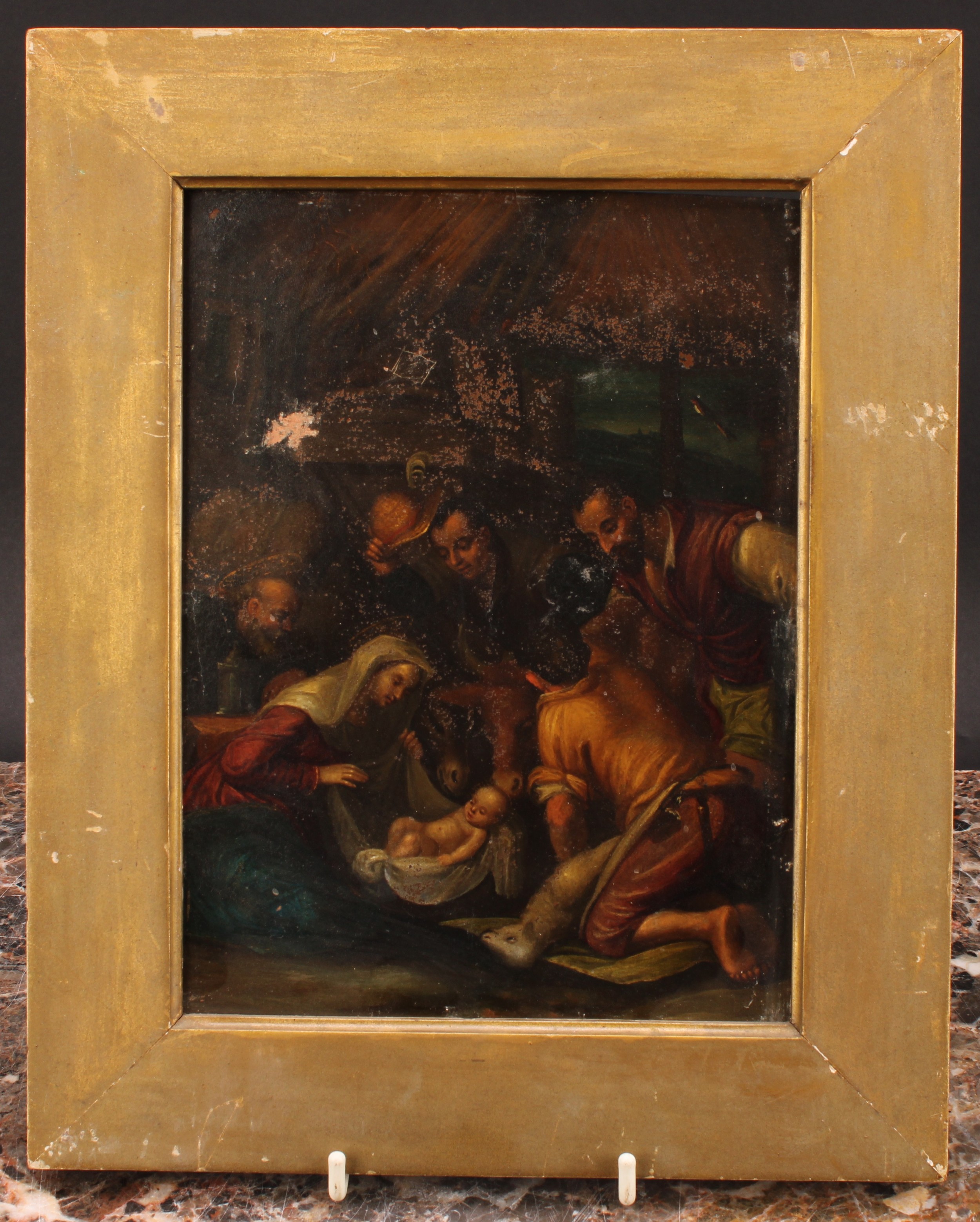 Continental School (18th/19th century) After Giacomo Bassano, The Adoration Of The Shepherds oil - Image 3 of 5