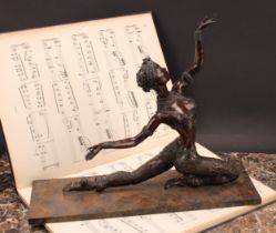 Tom Merrifield (1932-2021), a bronze figure, Janie, numbered A/C/25, 36cm wide, certificate of