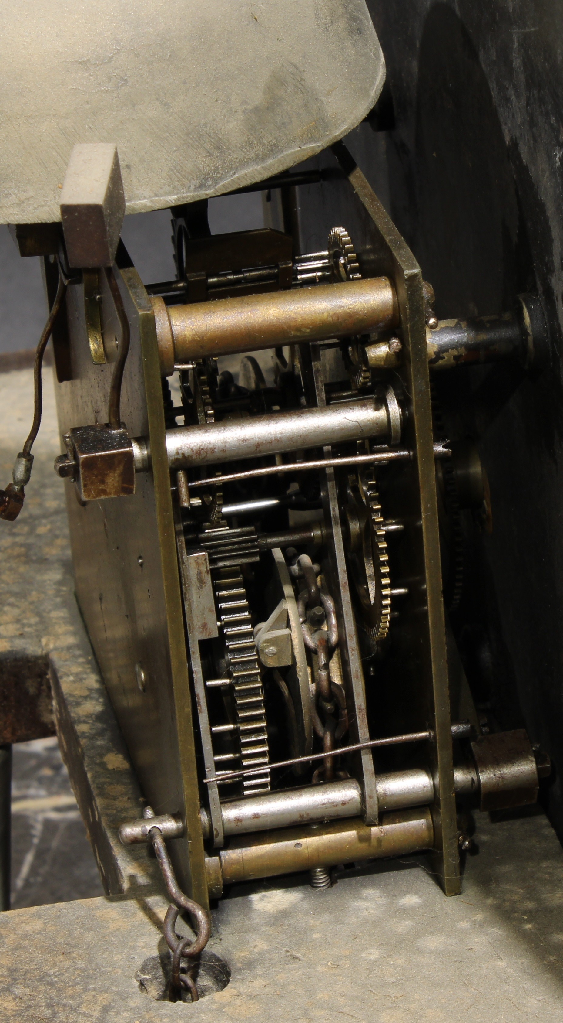 A mid-19th century Derbyshire oak servants’ hall longcase clock, 30.5cm square dial inscribed - Image 4 of 6